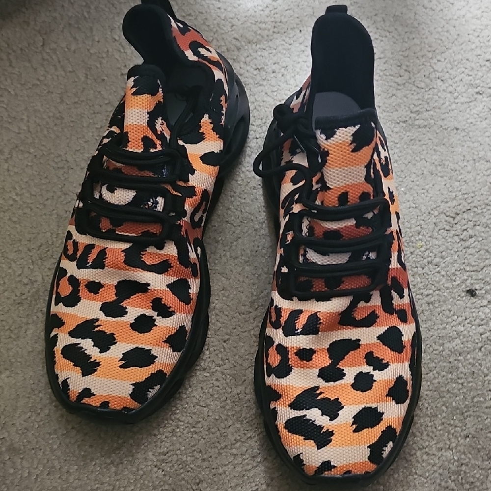 Leopard Print Athletic Shoes